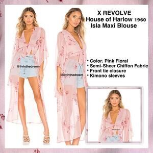 #T190 X REVOLVE House of Harlow 1960 Isla Maxi Blouse $228
